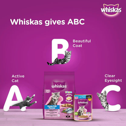 Whiskas Ocean Fish Dry Cat Food - All Breed Kitten (2 - 12 months) - Mypets.pk