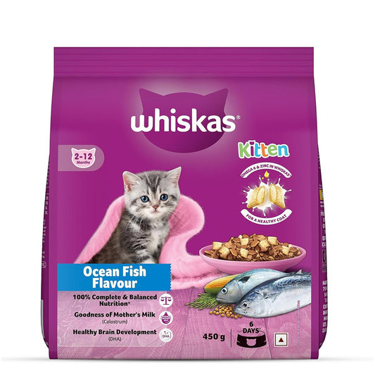 Whiskas Ocean Fish Dry Cat Food - All Breed Kitten (2 - 12 months) - Mypets.pk