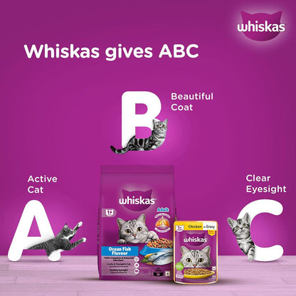 Whiskas Ocean Fish Flavour Dry Cat Food - All Breed Adult (+1 year) - Mypets.pk