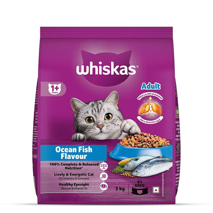 Whiskas Ocean Fish Flavour Dry Cat Food - All Breed Adult (+1 year) - Mypets.pk