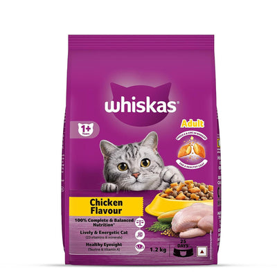Whiskas Chicken Dry Cat Food - All Breed Adult (+1 year) - Mypets.pk