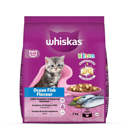 Whiskas Ocean Fish Dry Cat Food - All Breed Kitten (2 - 12 months) - Mypets.pk