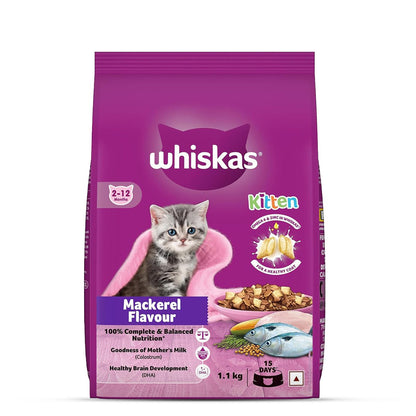 Whiskas Mackerel Dry Cat Food - All Breed Kitten (2 - 12 months) - Mypets.pk
