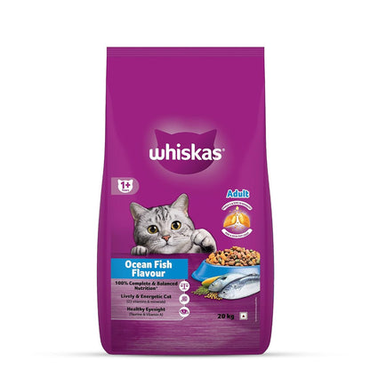 Whiskas Ocean Fish Flavour Dry Cat Food - All Breed Adult (+1 year) - Mypets.pk